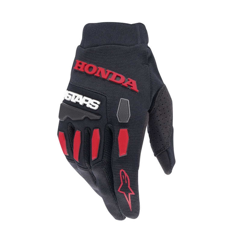 Motokrosové rukavice Alpinestars Full Bore Honda kolekcia čierno-červené