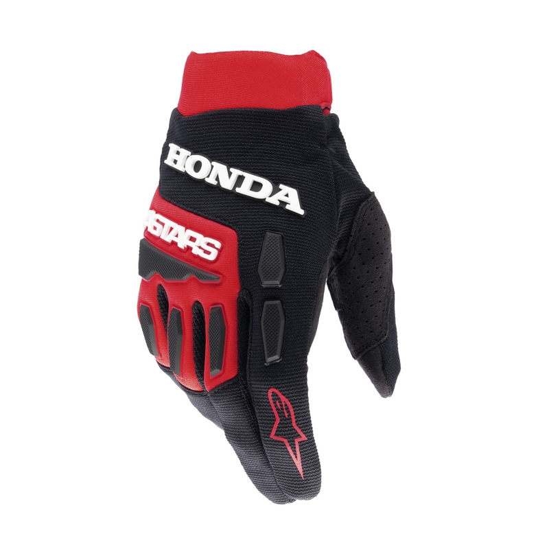 Motokrosové rukavice Alpinestars Full Bore Honda kolekcia červeno-čierne