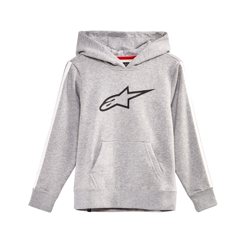 Detská mikina Alpinestars Kids Racey Hoodie šedo-červená