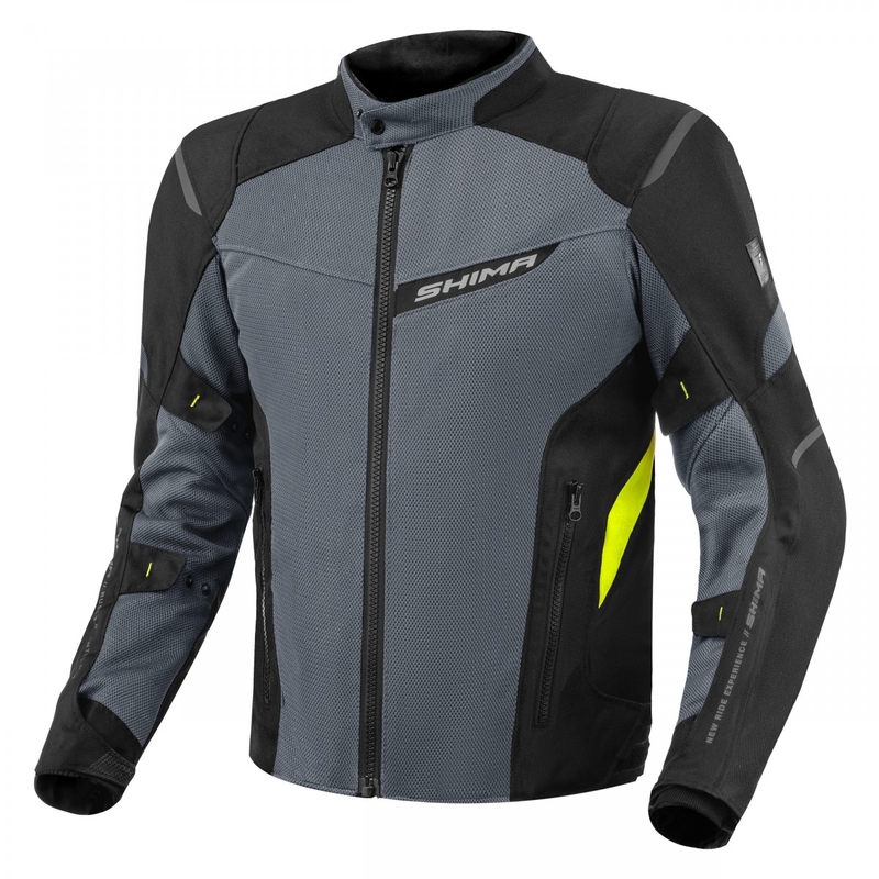 Bunda na motorku Shima Rush Vent 2.0 čierno-šedo-fluo žltá