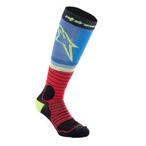 Ponožky Alpinestars MX PRO čierno-červeno fluo-žlto fluo-modré