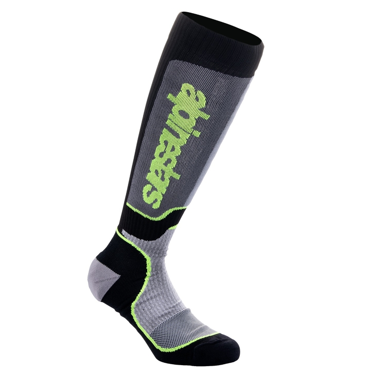 Ponožky Alpinestars MX Plus čierno-šedo-fluo žlté