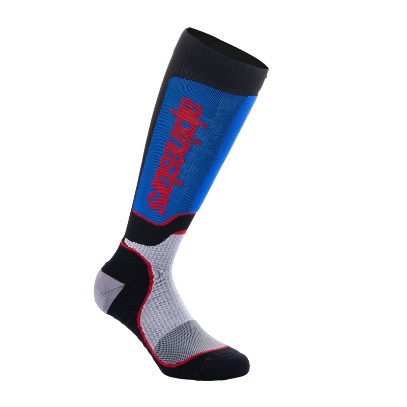 Detské ponožky Alpinestars MX Plus čierno-červeno-modro-šedé