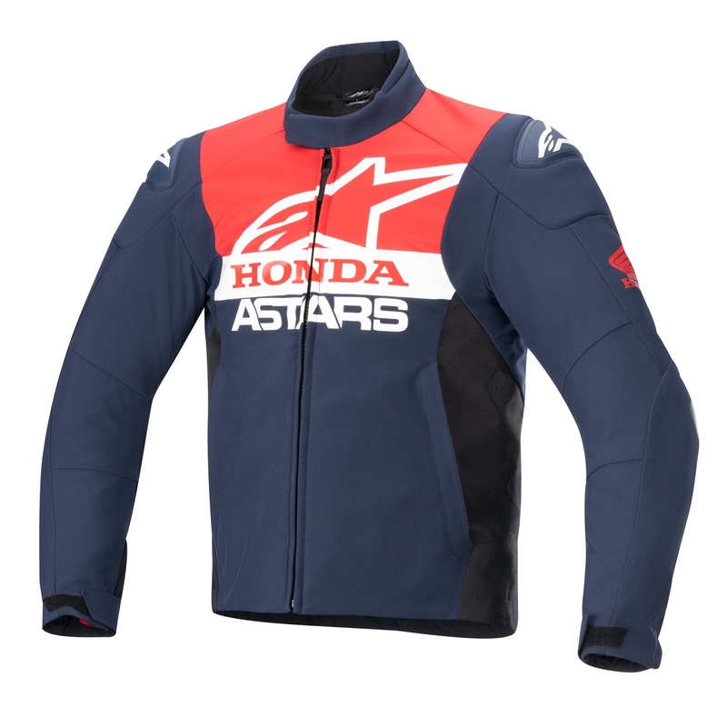 Bunda na motorku Alpinestars SMX Waterproof Honda modro-čierno-červeno-biela