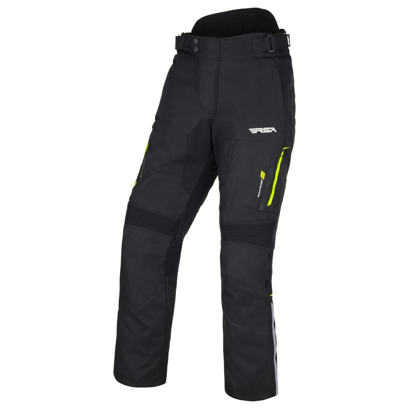 Nohavice na motocykel RSA Wasp čierno-bielo-fluo žlté