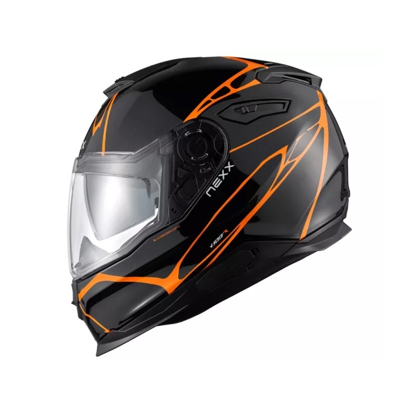 Integrálna helma na motorku Nexx Y.100 B-SIDE čierno-oranžová výpredaj