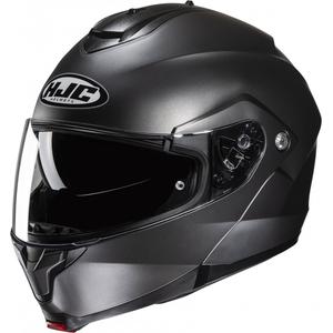 Vyklápacia helma na motorku HJC C91N Solid semi flat titanová