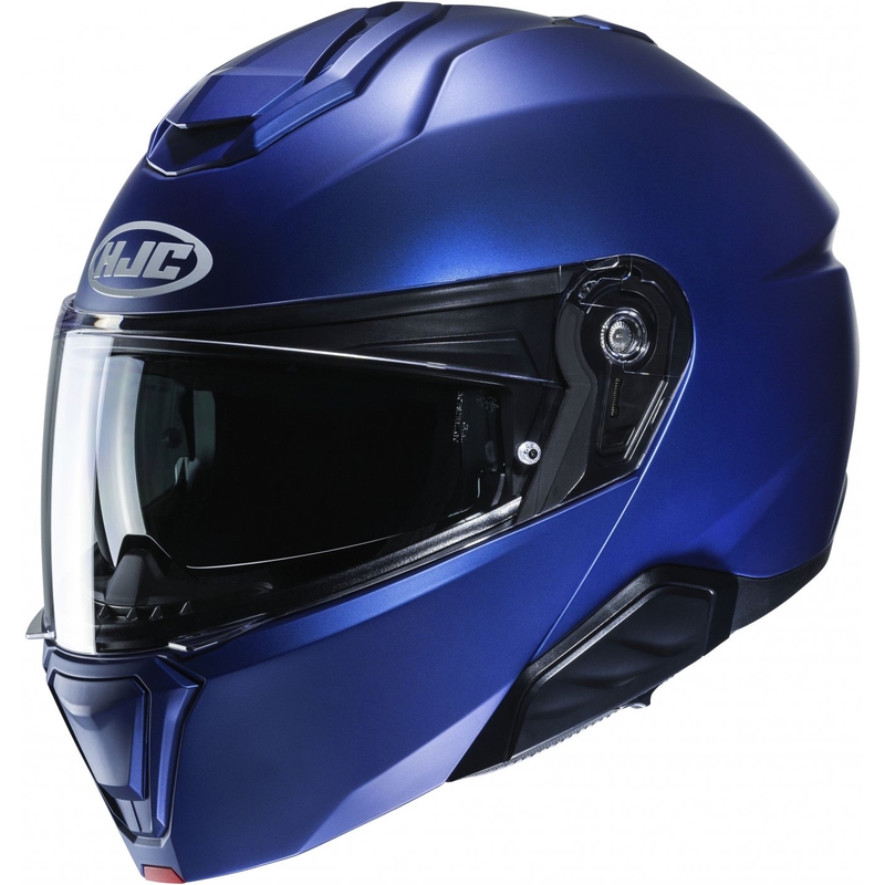 Výklopná prilba na motorku HJC i91 Solid metalická modrá