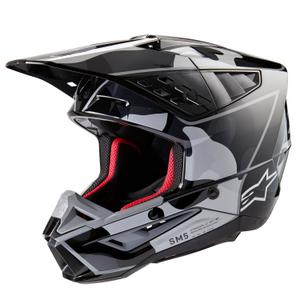 Motokrosová prilba Alpinestars S-M5 Rover 2 čierno-strieborná