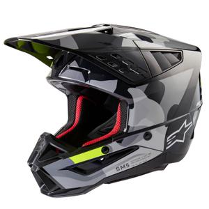 Motokrosová prilba Alpinestars S-M5 Rover 2 tmavo šedo-fluo žltá