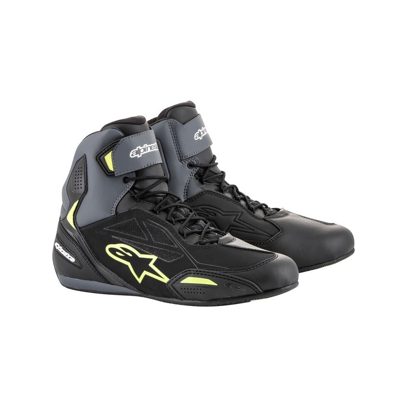 Topánky na motorku Alpinestars Faster-3 Drystar čierno-šedo-fluo žlté