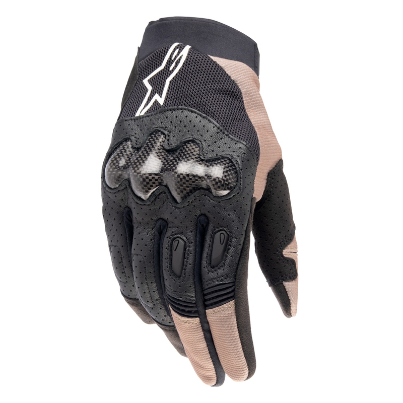 Motokrosové rukavice Alpinestars Megawatt 2 čierno-hnedo-biele