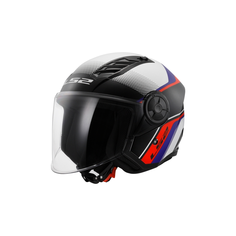 Otvorená prilba na motorku LS2 OF616 Airflow II Rush bielo-modro-červená