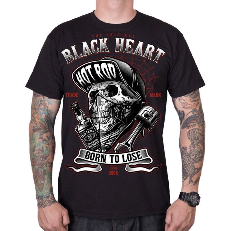Tričko Black Heart Buddy čierne