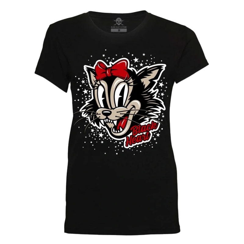 Dámske triko Black Heart Bad Cat čierne
