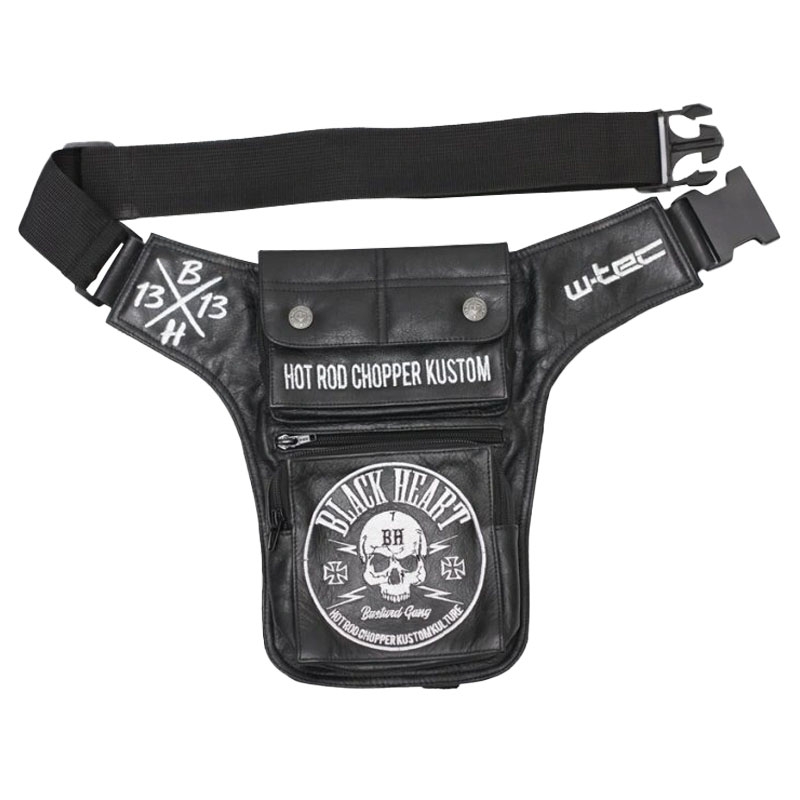 Vrecko stehenné Black Heart W-TEC Skull čierna