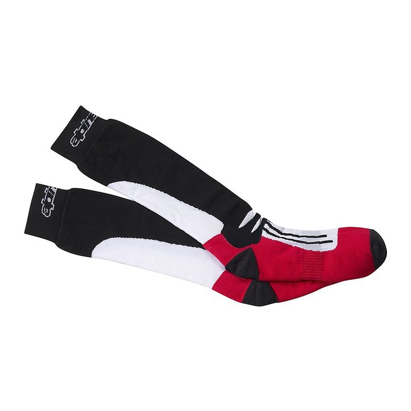Podkolienky Alpinestars Racing Road CoolMax® čierno-bielo-červené