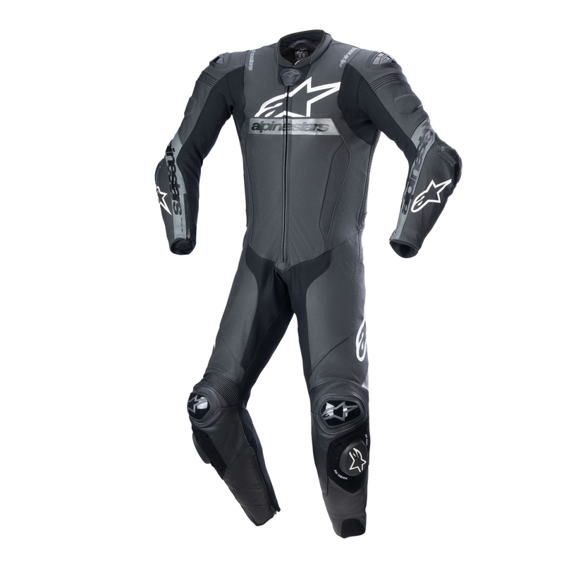 Kožená kombinéza na motorku Alpinestars Missile 2 Ward čierno-šedá