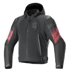 Bunda na motorku Alpinestars Zaca Air Venom Waterproof čierno/fluo červená