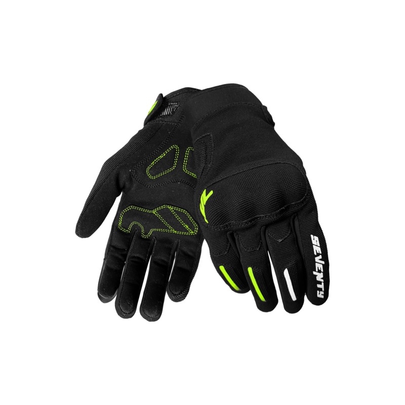 Rukavice na motorku Seventy Degrees SD-C40 Asphalt čierno-fluo žlté