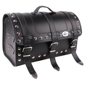 Kožený moto kufor na motorku Chopper RSA-131b so zámkom