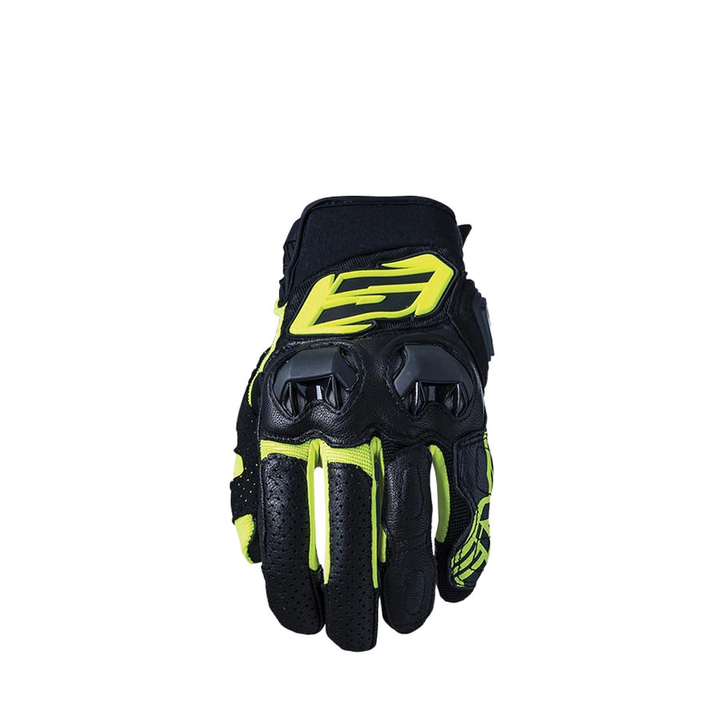 Rukavice na motorku FIVE SF3 čierno-fluo žlté