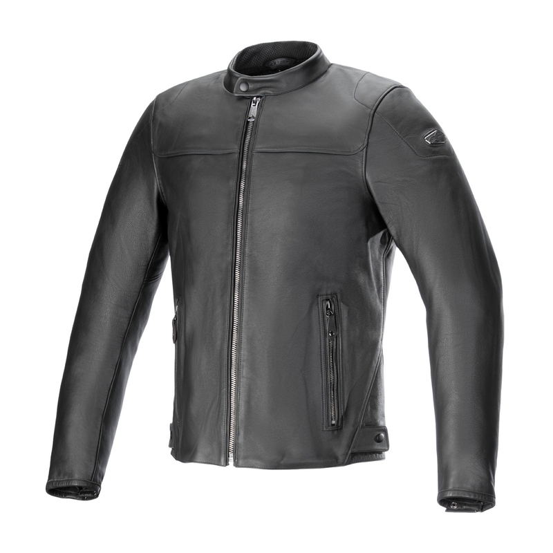Kožená bunda na motorku Alpinestars Blacktrack čierno-čierna