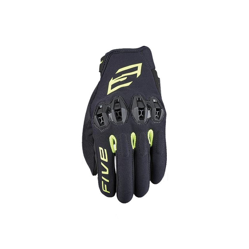 Rukavice na motorku FIVE Tricks čierno-fluo žlté
