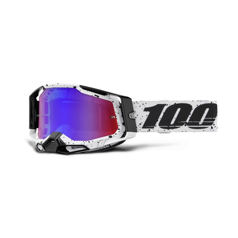 Motokrosové okuliare 100% RACECRAFT 2 Trinity červeno-modrej plexi