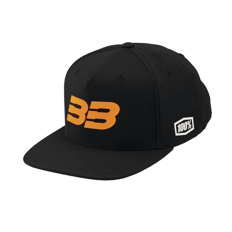 Šiltovka 100% BB33 Snapback čierno-oranžová
