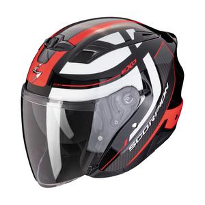 Otvorená prilba na motorku SCORPION EXO-230 PUL čierno-červená výpredaj