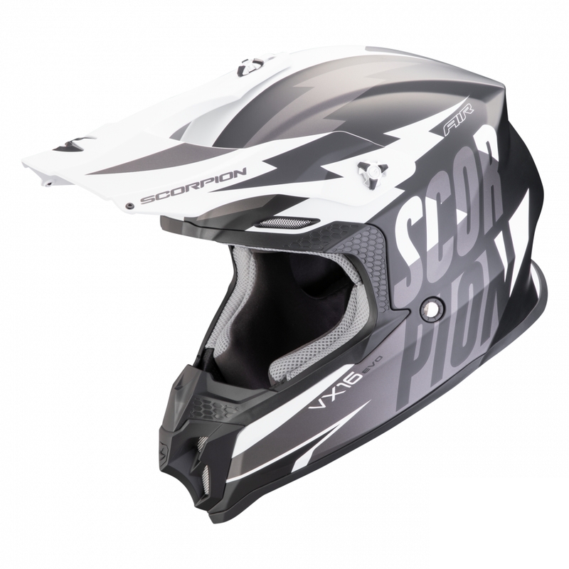Motokrosová prilba Scorpion VX-16 EVO AIR Slanter matná čierno-šedá výpredaj