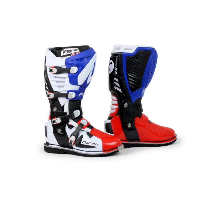 Topánky na motorku Forma Predator 2.0 bielo-modro-červené