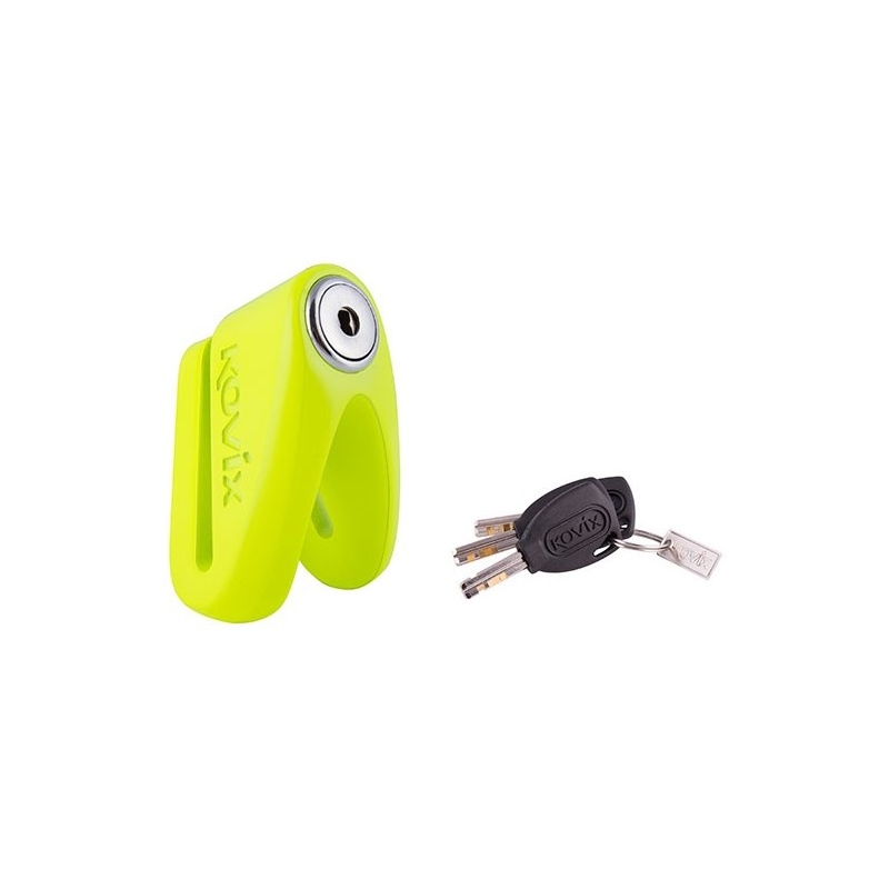 Zámok na kotúčovú brzdu KOVIX KVC/Z1 fluo žltý