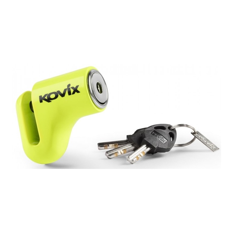 Zámok na kotúčovú brzdu KOVIX D1 fluo žltý