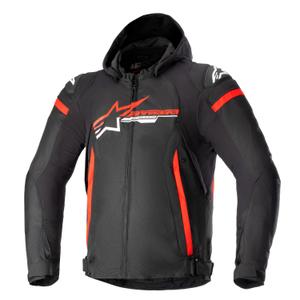 Bunda na motorku Alpinestars Zaca Waterproof čierno-červeno-biela