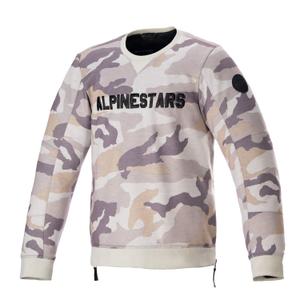 Mikina na motorku Alpinestars Legit Crew Fleece svetlo camo-šedá