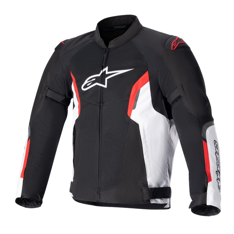 Bunda na motorku Alpinestars AST AIR TECH-AIR 5 kompatibilná čierno-bielo-fluo červená