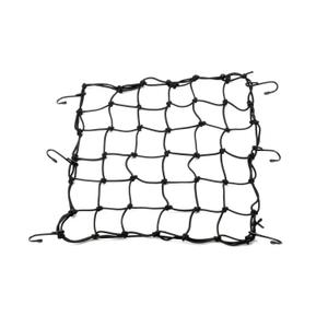 Pružná batožinová sieť na motorku s kovovými háčikmi Daytona 40 x 40 cm čierna