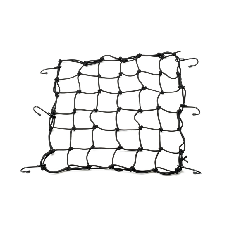 Pružná batožinová sieť na motorku s kovovými háčikmi Daytona 40 x 40 cm čierna