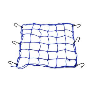 Pružná batožinová sieť na motorku s kovovými háčikmi Daytona 40 x 40 cm modrá