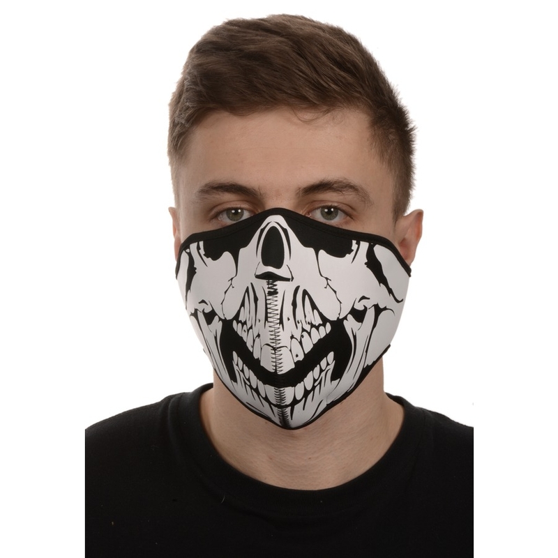 Maska na obličej Emerze Skull černo-bílá