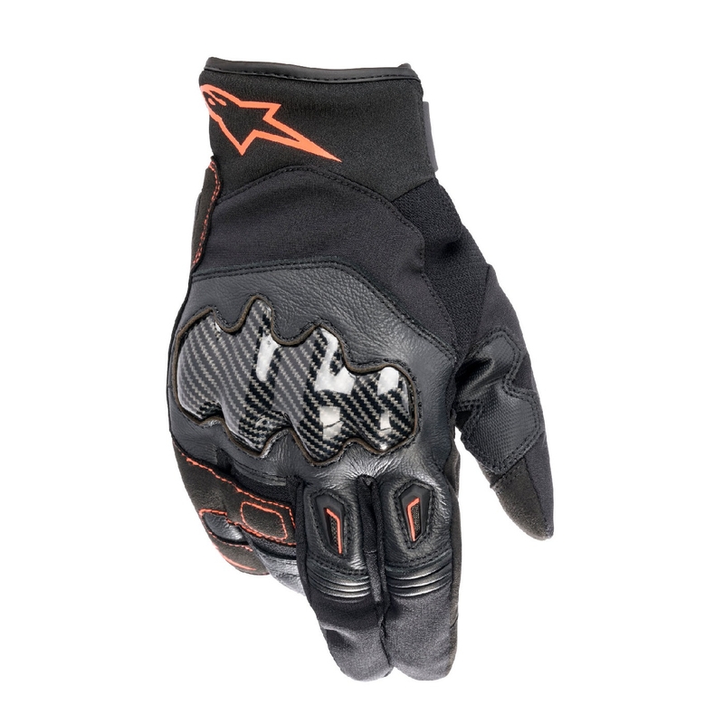 Rukavice na motorku Alpinestars SMX-1 Drystar čierno-fluo červené
