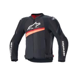 Bunda na motorku Alpinestars T-GP PLUS R 4 Airflow čierno-fluo červená