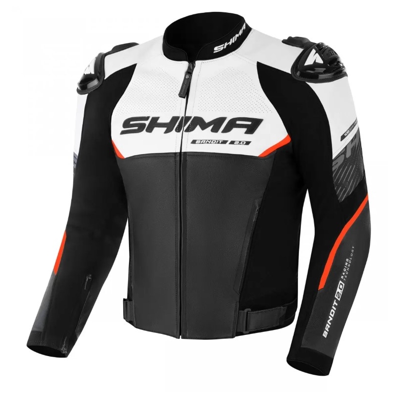 Bunda na motorku Shima Bandit 2.0 čierno-bielo-červená
