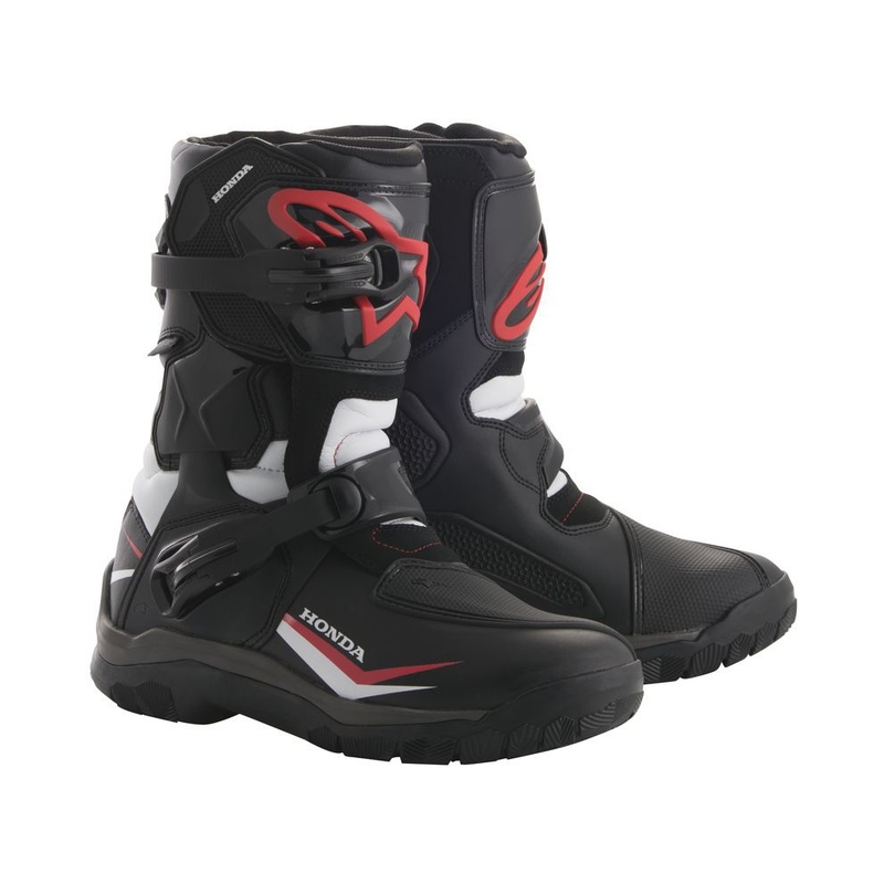 Topánky na motorku Alpinestars Belize Drystar Honda Kolekcia čierno-bielo-červené