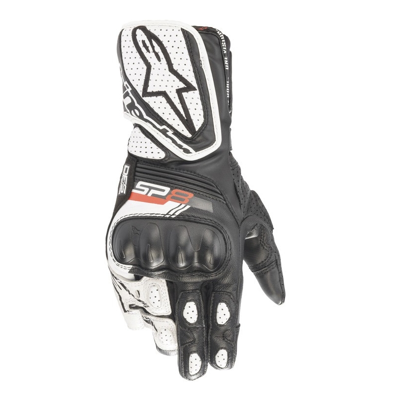 Dámske rukavice na motorku Alpinestars SP-8 čierno-biele