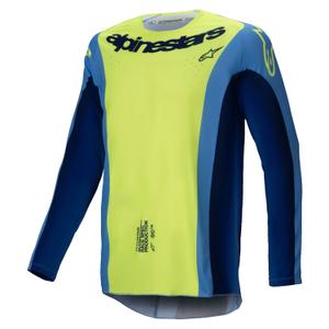 Motokrosový dres Alpinestars Techstar Melt fluo žlto-modrý