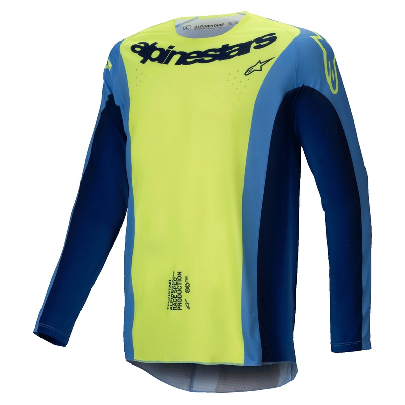 Motokrosový dres Alpinestars Techstar Melt fluo žlto-modrý