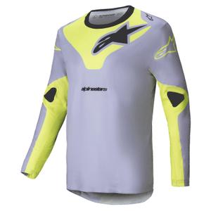 Motokrosový dres Alpinestars Racer Veil šedo-fluo žltý